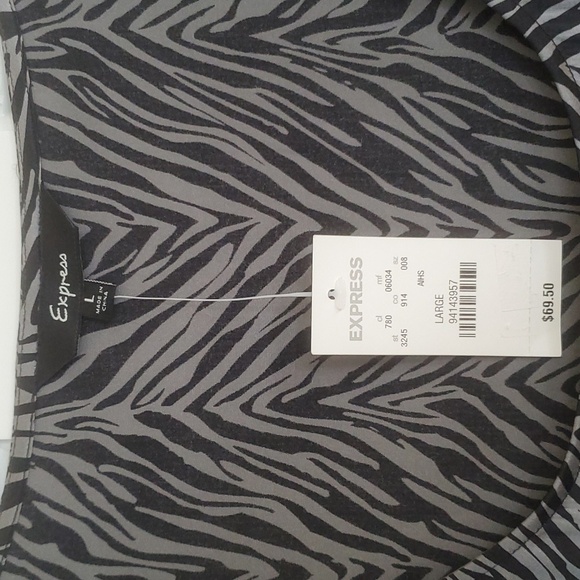 Nwt Express Silk Dress womens sz l - Picture 2 of 4